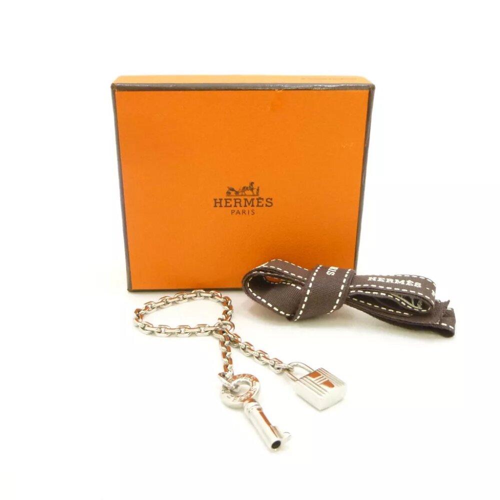 Authentic Hermes Cadena Motif Chain Type Silver T… - image 1